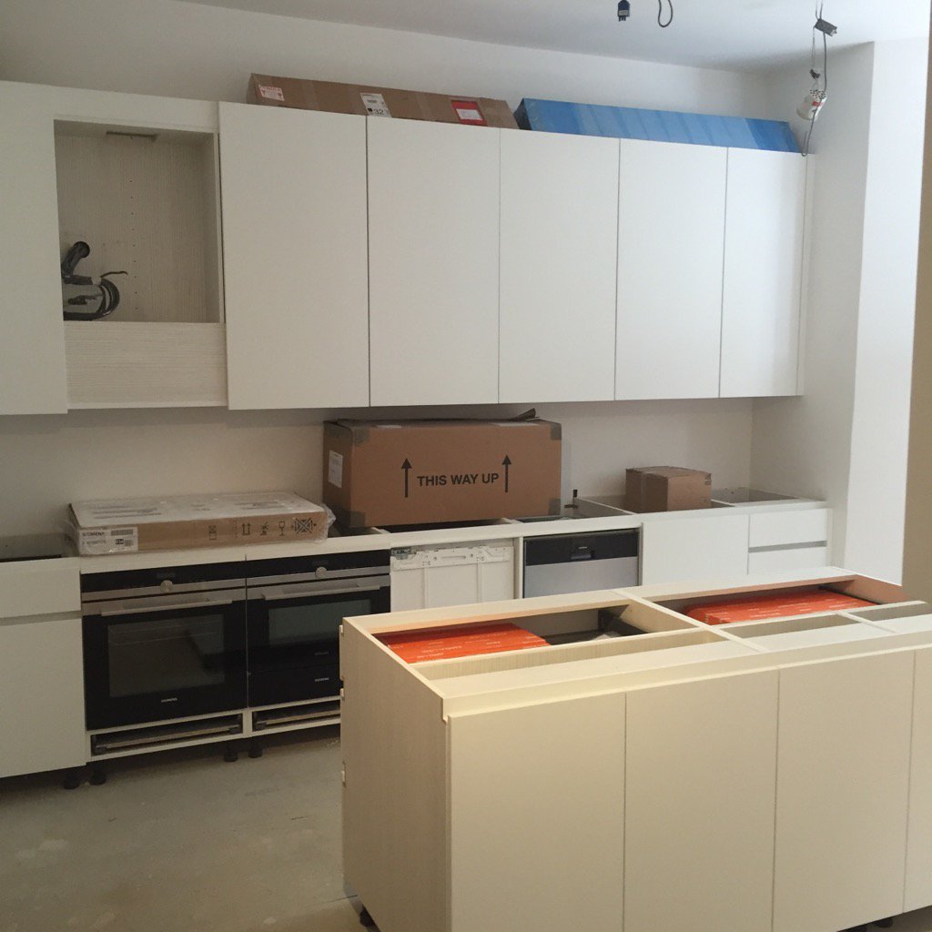 Day three and looking all white #monochromekitchen