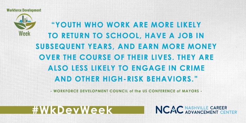 AJCofMidTN's tweet photo. Some food for thought from the @usmayors Workforce Development Council during #WkDevWeek! #LearnToWorkByWorking https://t.co/lbufEnqyjw