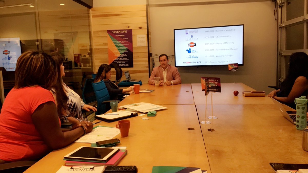 weVENTUREorl's tweet photo. Founder and CEO of @myoneresource, Adam Pickett, sharing his knowledge on presentations with our #femalefounders https://t.co/XXrn4yxxMt