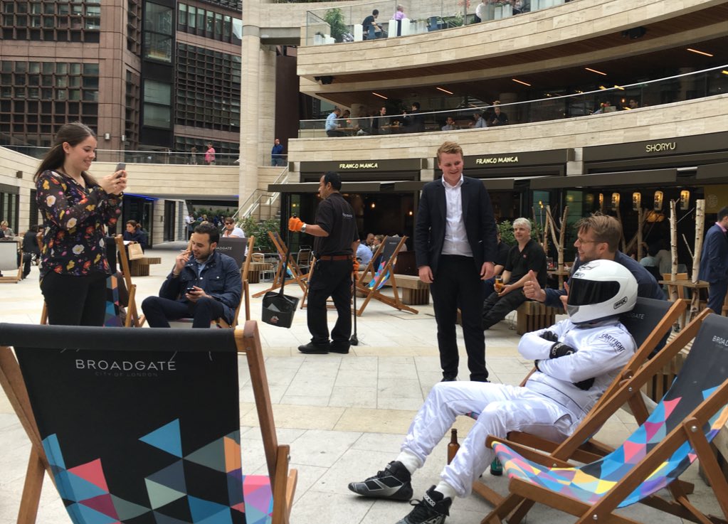 kartfight's tweet photo. The #KARTFIGHT Stig is making new friends in London today... https://t.co/ReLMoVfunG