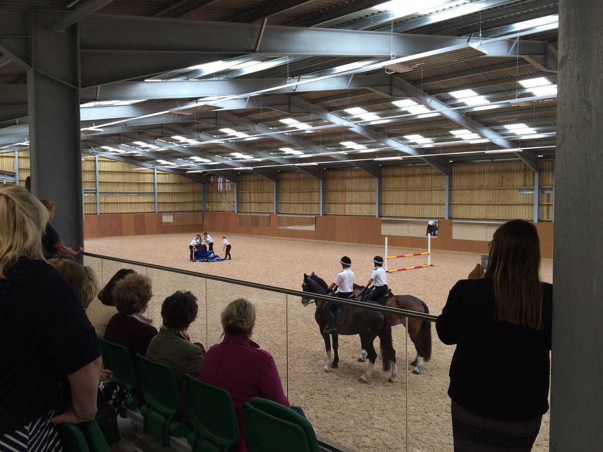 CarysSarah's tweet photo. Great display from @ASPoliceHorses -showing off new arena @HorseCharity Glenda Spooner Farm #launch https://t.co/Lg66tjtgj4