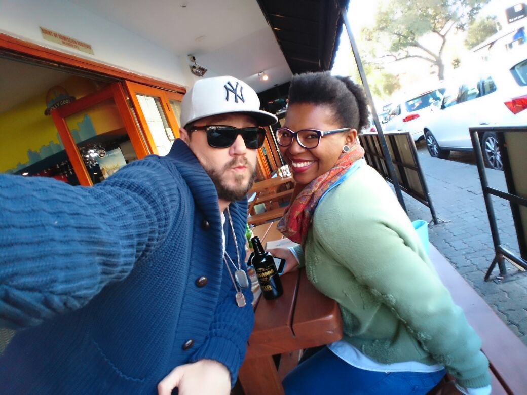 sibaphiwe's tweet photo. It's the weekend!!! I have converted @RobForbesDJ to the dark side, the savanna dark side 😂😉 https://t.co/h2aiaDUsJO