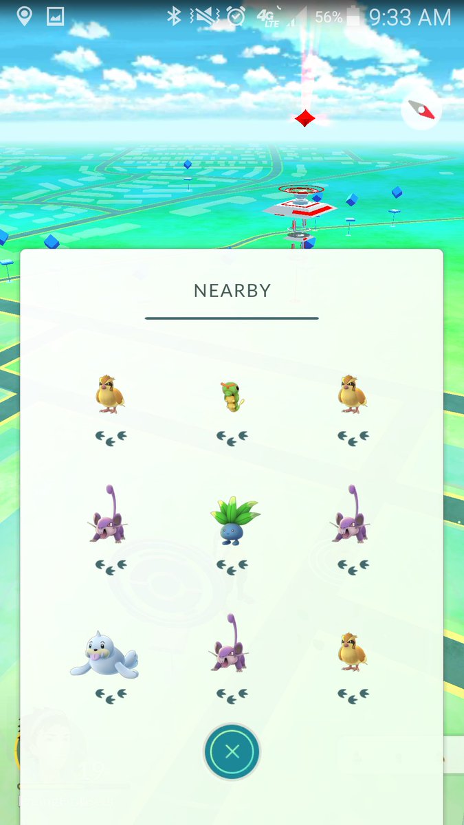 ChantzIlg88's tweet photo. @NianticLabs pidgey is right next to me, yet it says he's still 3 steps away. https://t.co/ETE3jIqCrm