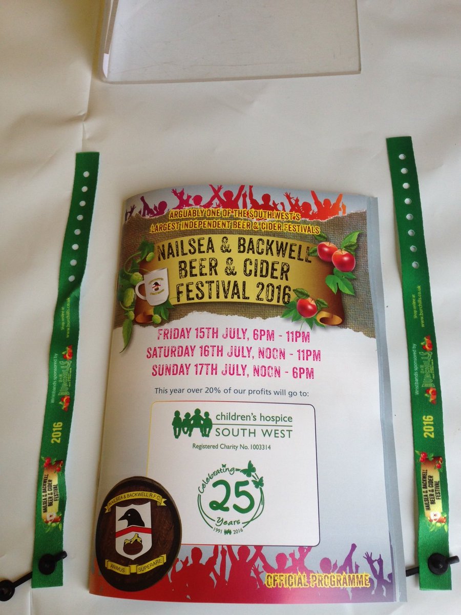 Proud to be sponsoring the wristbands for <a href="/NBFEST/">NB Beer & Cider Fest</a> this year. Come and  support <a href="/CHSW/">Children's HospiceSW</a> and enjoy a beverage or two!