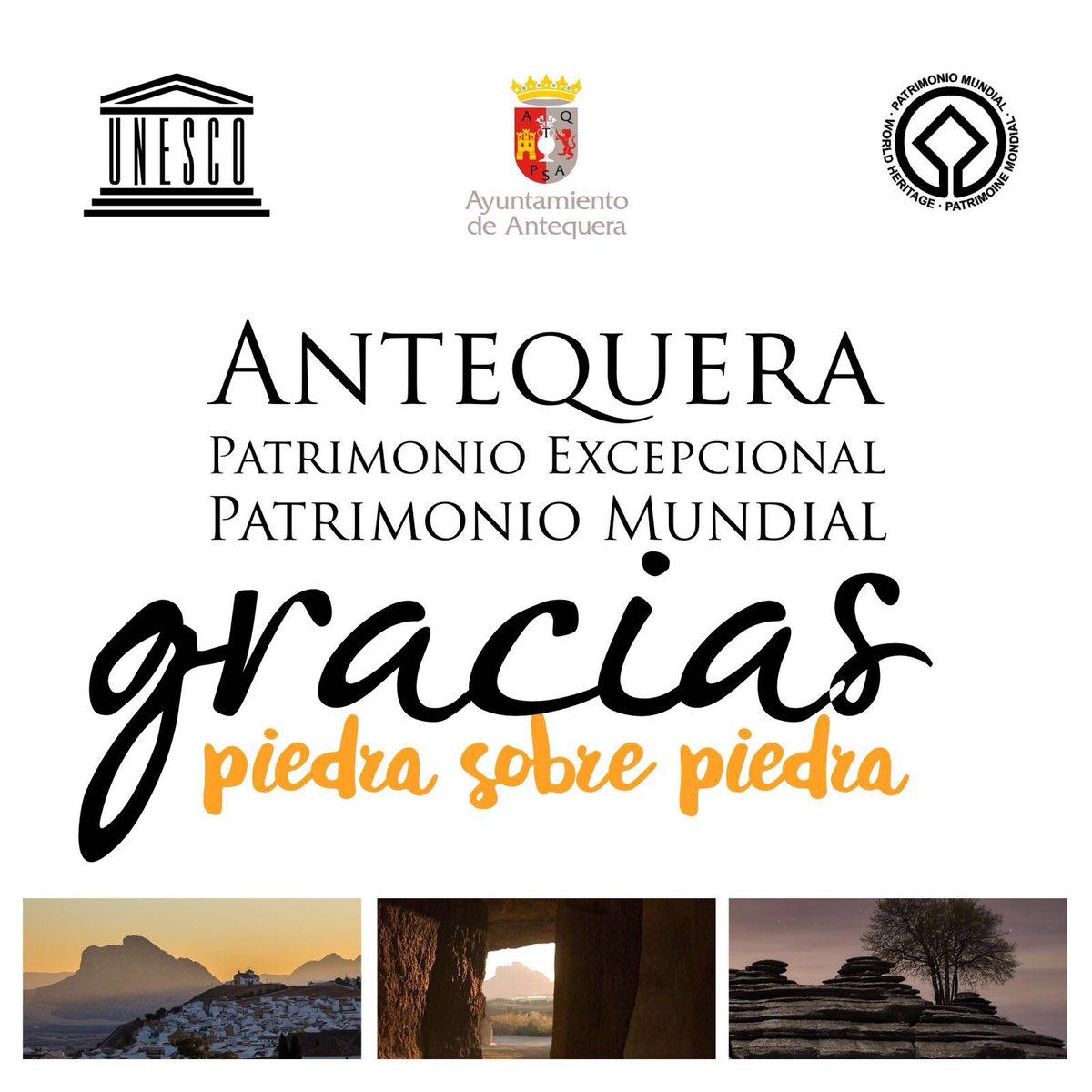 jotacarmona_'s tweet photo. Antequera es desde hoy #PatrimonioMundial https://t.co/MkNXjTuLHI