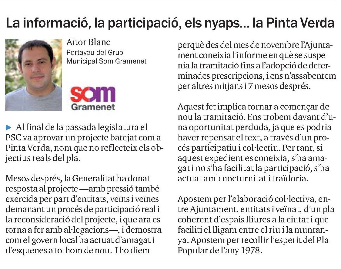 SOM Gramenet (@somgramenet) on Twitter photo Ja podeu llegir l'article del mes de juliol de <a href="/SOMGramenet/">SOM Gramenet</a> a L'Ajuntament Informa #santacoloma #gramenet Ja podeu llegir l'article del mes de juliol de <a href="/SOMGramenet/">SOM Gramenet</a> a L'Ajuntament Informa #santacoloma #gramenet