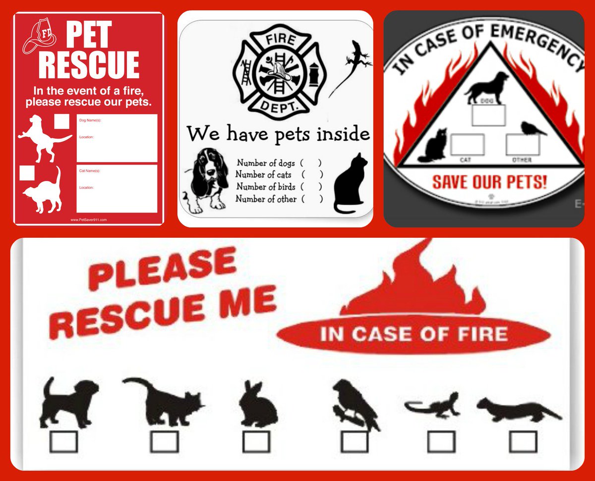 It's National Pet Fire Safety Day! Don't forget to tell firefighters about your pets! #ndah