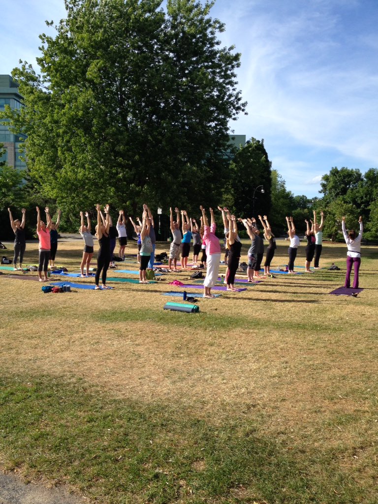 Join us for #yoga in the park <a href="/PTBOPulse/">PTBOPulse</a> tomorrow George &amp; McDonnell 6 classes starting @ 9:15 w #meditation