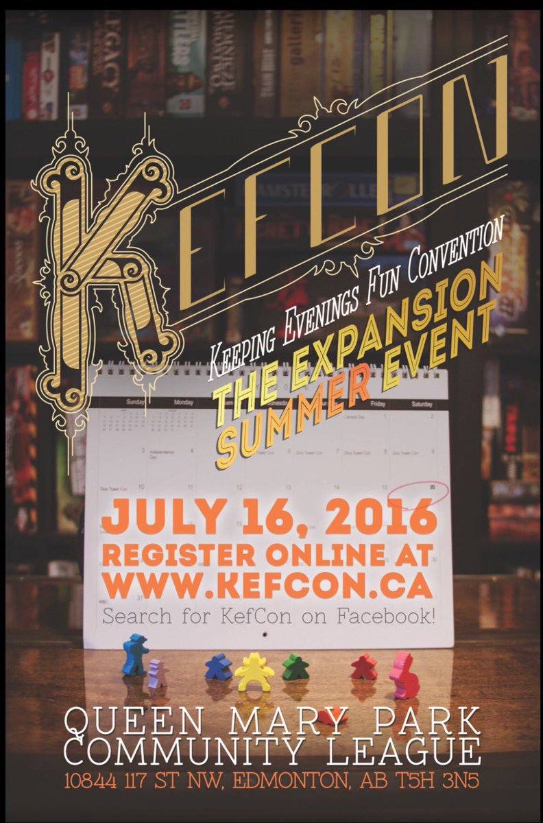 gamerslodgeyeg's tweet photo. Proud to be a sponsor of tomorrow's KefCon boardgame event! Hope to see you there! #yeg #kefcon #boardgames https://t.co/mXDQfJKpfZ