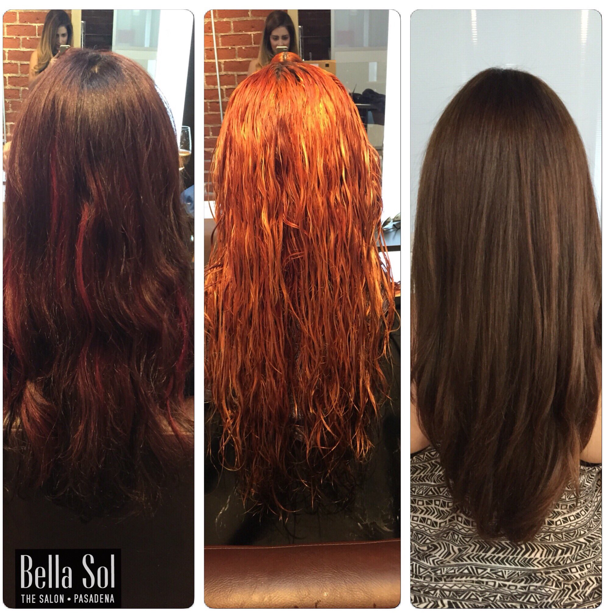 Bella Sol Pasadena on Twitter "Color correction by Tina! Burgundy to