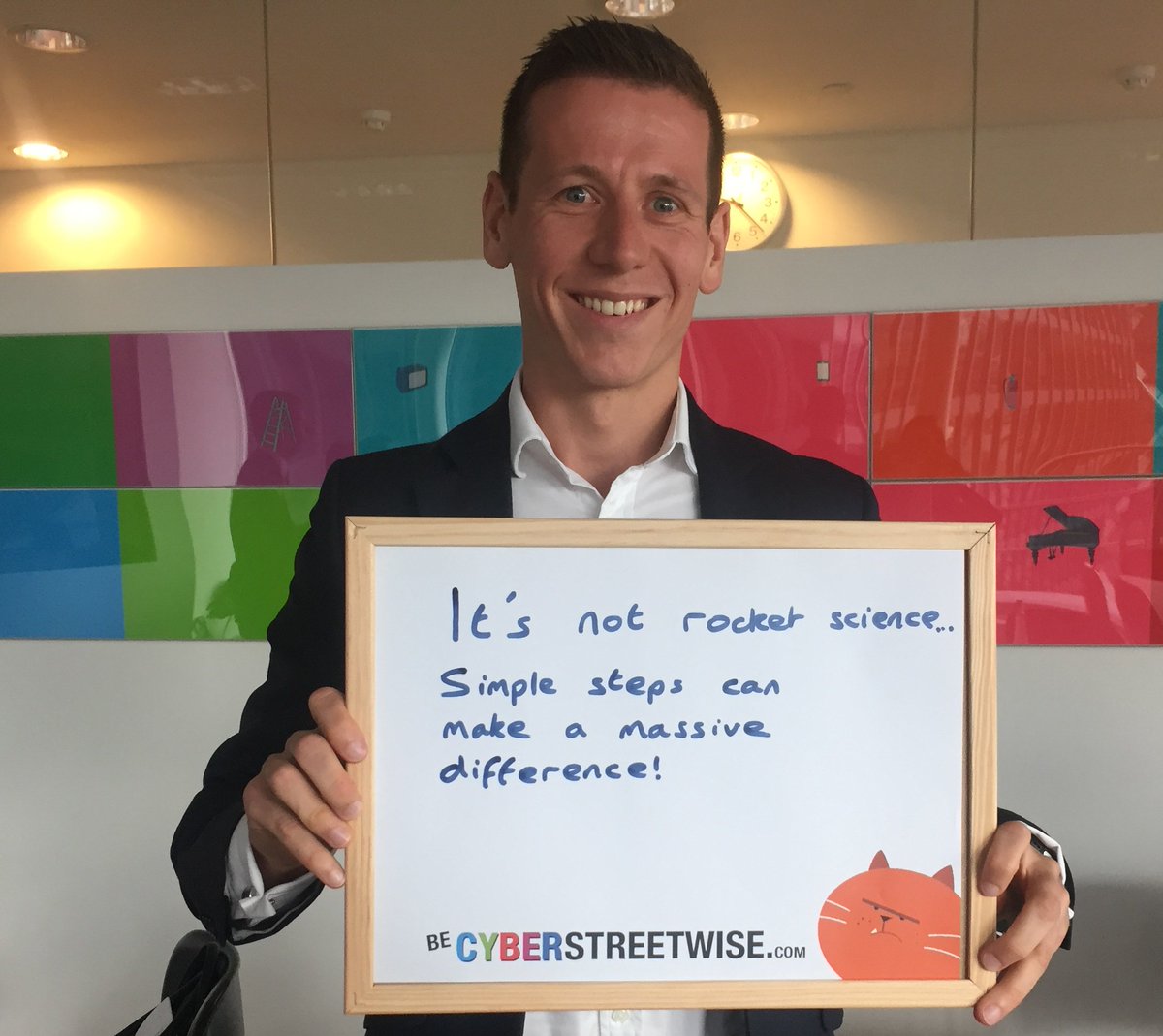 cyberawaregov's tweet photo. #cybersecurity - it's not rocket science. #Simplesteps can make a difference! Thanks @hiscoxuk for hosting #CSWforum https://t.co/3VMEj6vdoW
