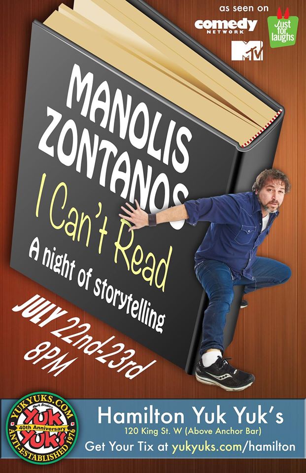 ihearthamilton's tweet photo. Today 2-3pm @933CFMU: @ManolisZontanos is here to chat about his DVD taping @Hamiltonyukyuks July 22-23 https://t.co/9tIfVJC4Yn