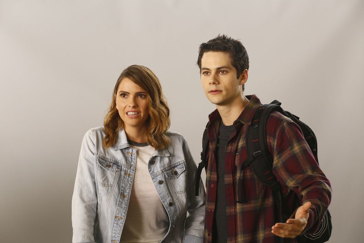 staliapack's tweet photo. OMG OMG! First look at @dylanobrien and @shelleyhennig in Teen Wolf season 6 #stalia #teenwolf https://t.co/0FCBL9hiZU