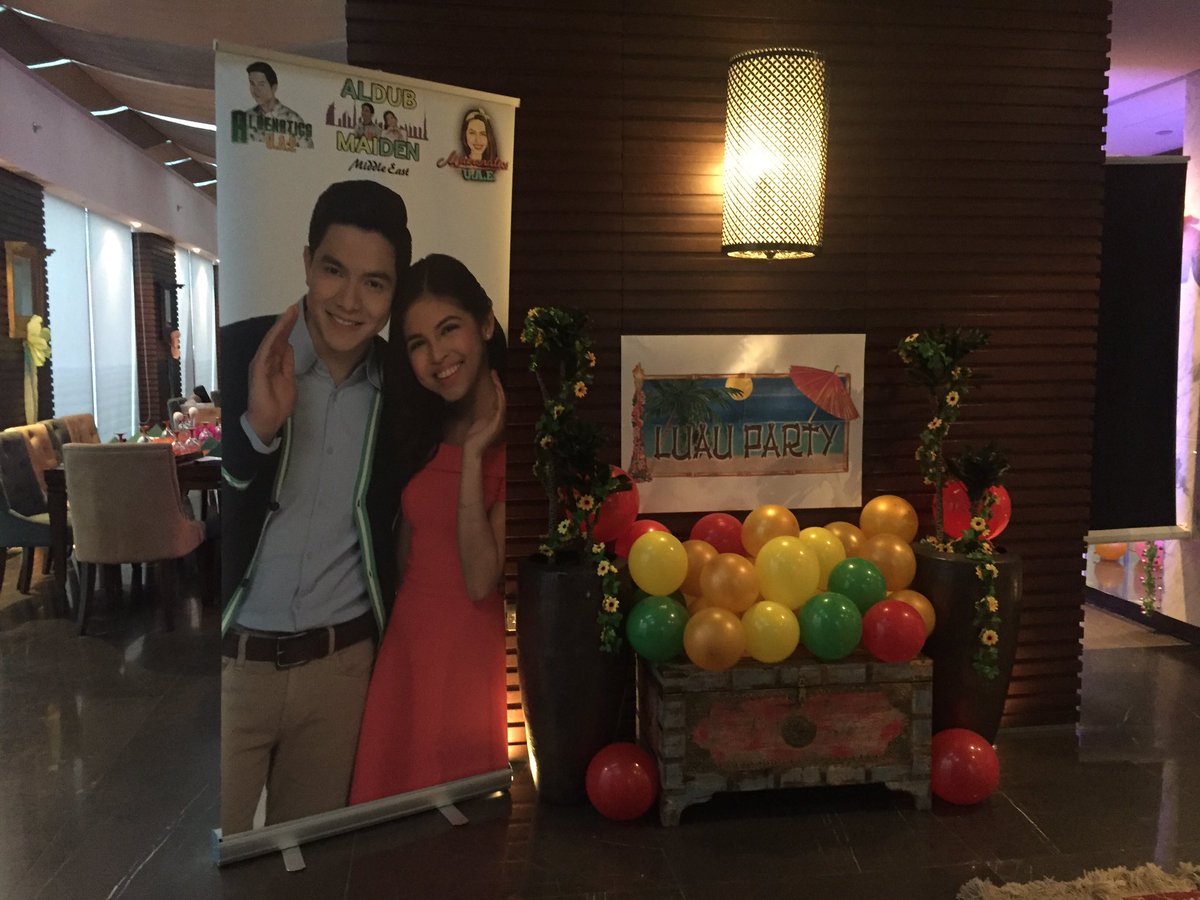 aldub_ME's tweet photo. San na kayo guys? Ready na ang venue!!! 

Aldub Maiden Middle East Anniversary party 

#ALDUBAnniversarEVE https://t.co/KIYkTmxj6b
