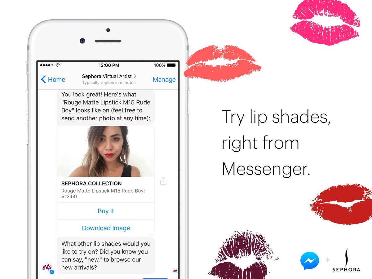 Messenger on Twitter: "Try on lip shades with @SEPHORA's new Virtual Artist bot for #Messenger: https://t.co/uUqSk5Ha7H.… "