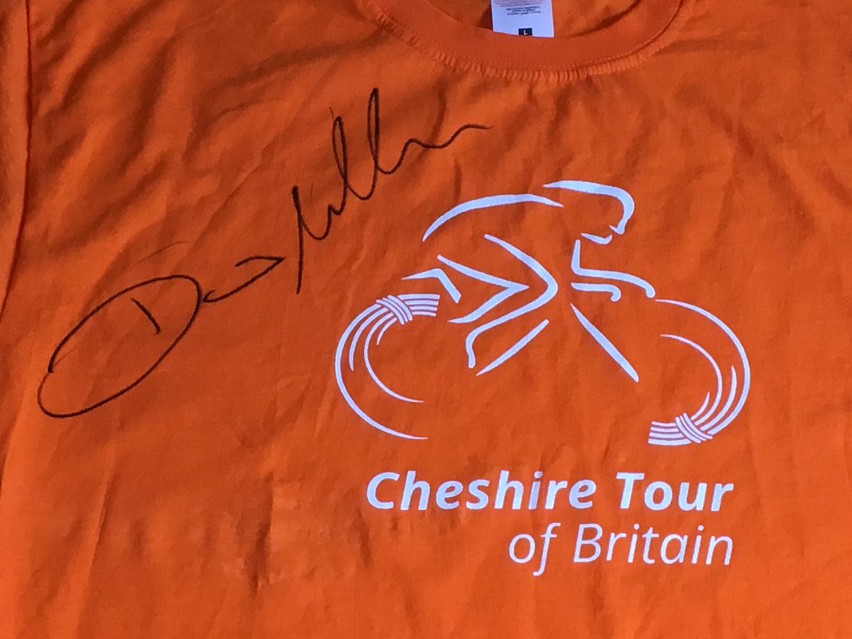 TourofBritain's tweet photo. *COMPETITION TIME* Win a #Cheshire #ToB2016 t-shirt signed by cycling legend @millarmind! Just RT &amp; follow to enter! https://t.co/MrgXN9aBiM