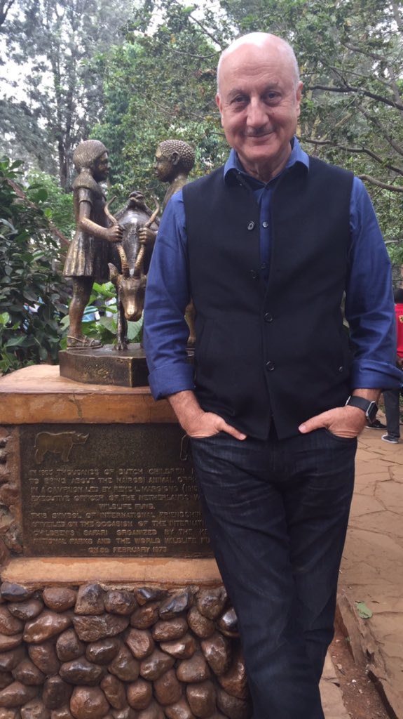 AnupamPKher's tweet photo. Visited Nairobi Animal Orphanage. Wonderful concept of maintaining a place for lost or abandoned animals.:) https://t.co/PsuSTlKqOK