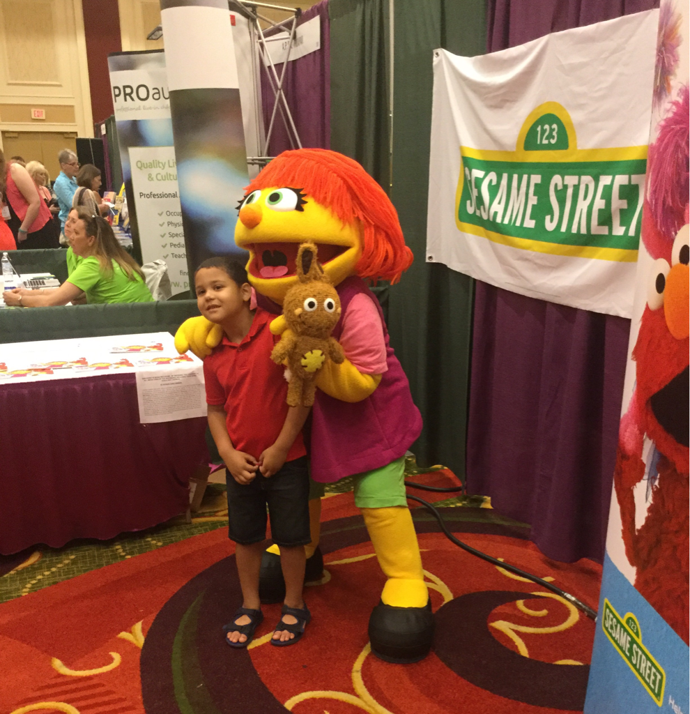 AutismSociety's tweet photo. We are so thrilled to have Julia walk around character making her public debut here at #ASCon2016 ! https://t.co/q9IMO77XGR
