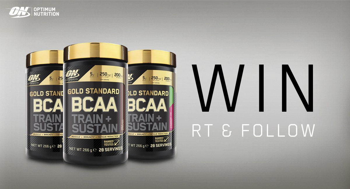 UKTeam_Optimum's tweet photo. #RT &amp; Follow for your chance to #win! Stay in the game with our new #GoldBCAA Train + Sustain! #TeamON https://t.co/DPLZQiHM5H