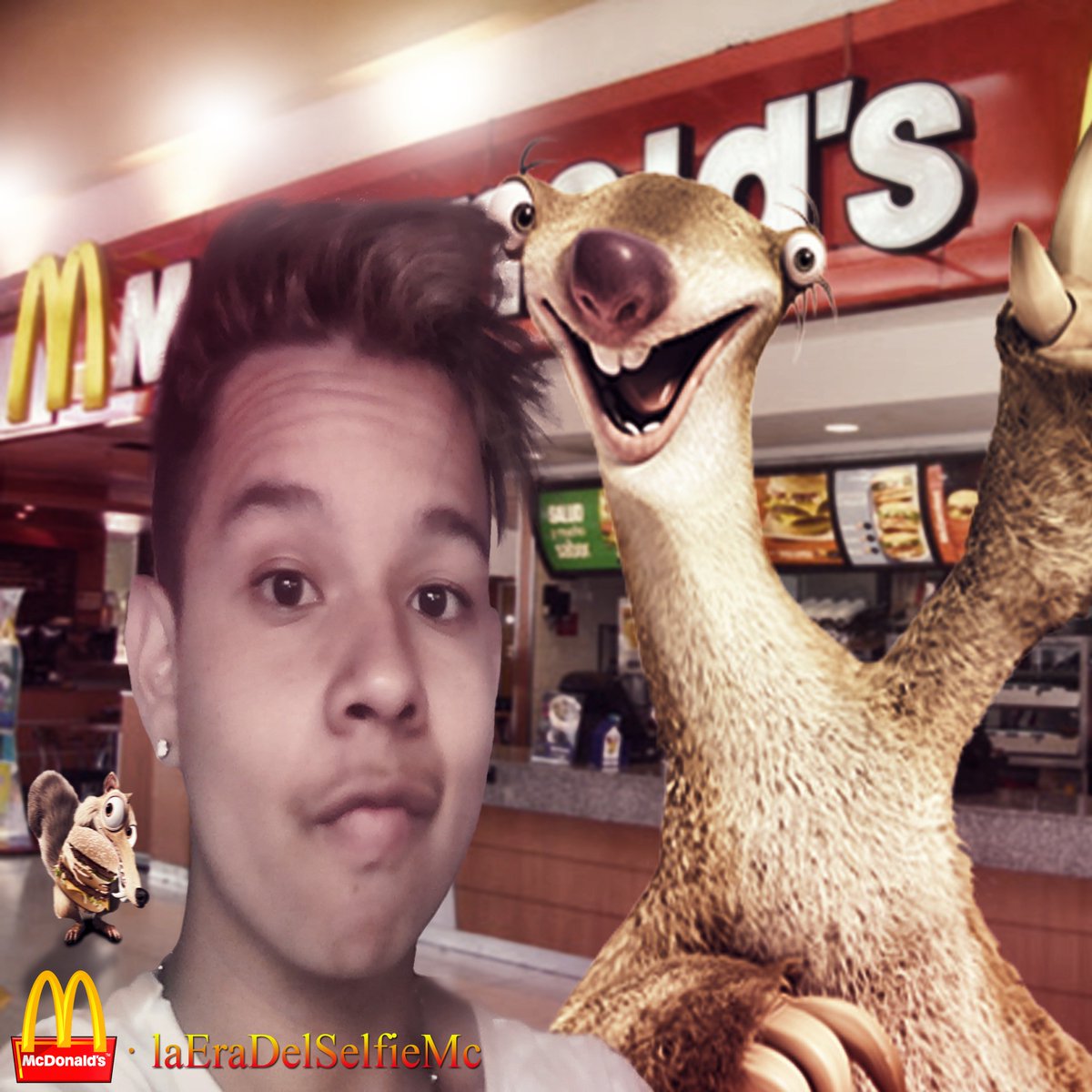 bcpro25's tweet image. #LaEraDelSelfieEnMc  @McDonaldsCol 
Scratch se robo mi hamburguesa jajajajja