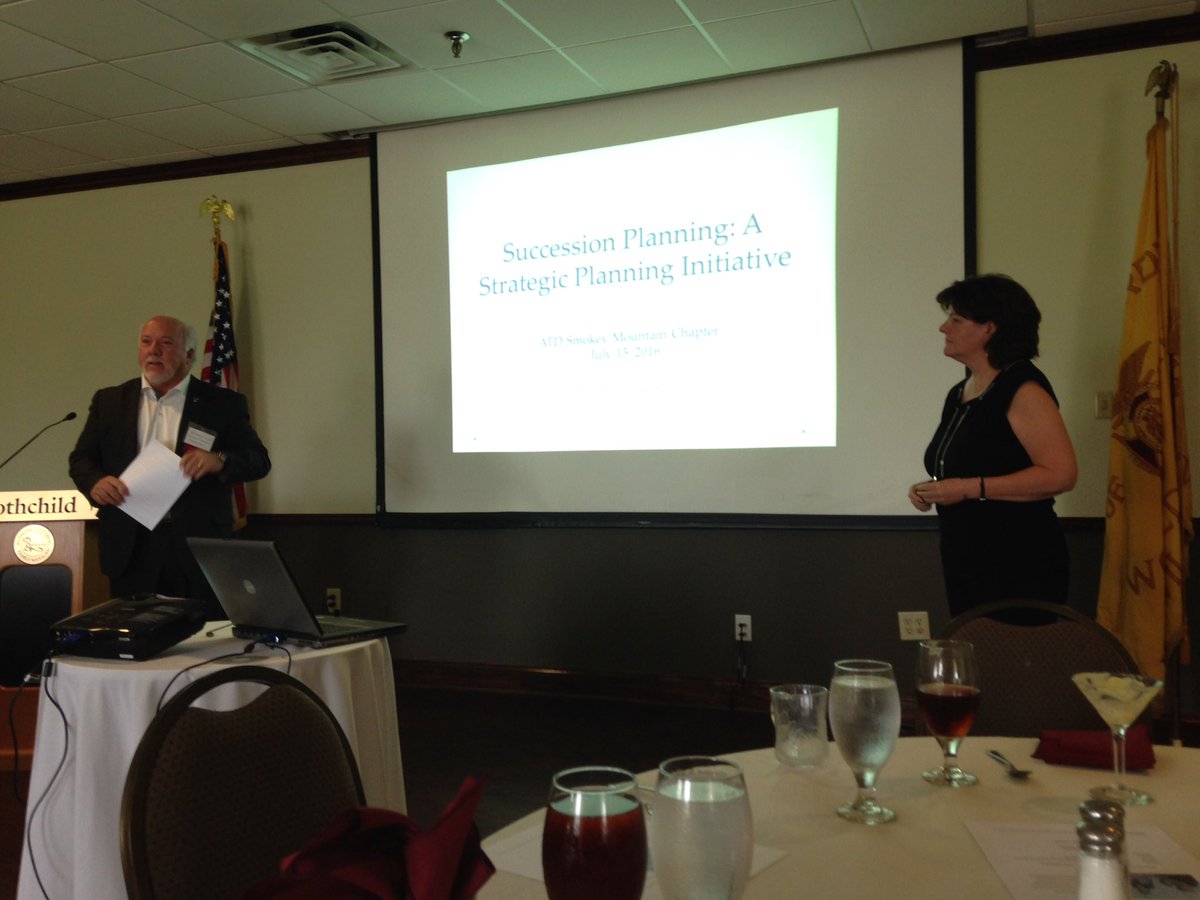 Ron Tredway and Linda Blocksom are kicking off this month's chapter meeting in succession planning.