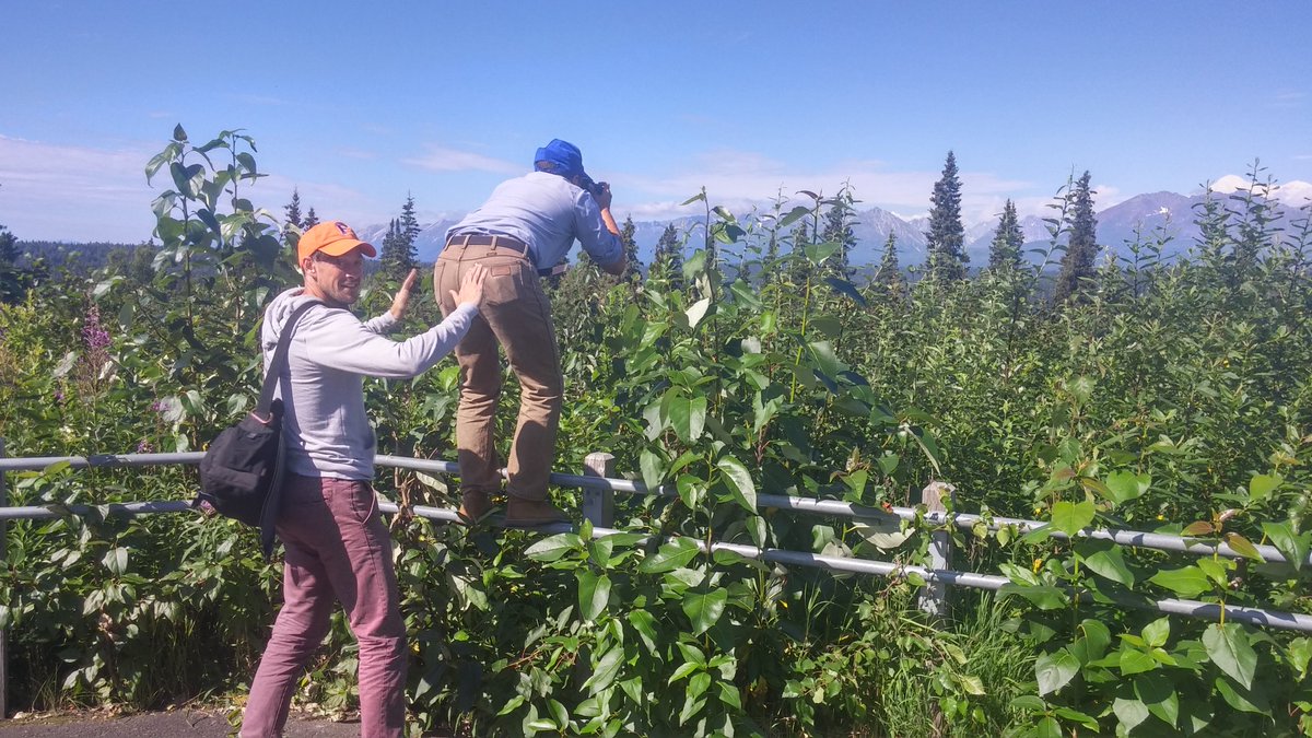 Sam made a new friend today. Now he's driving us to our gig at the Boatel in Fairbanks tonight with <a href="/BWRRCo/">Blackwater Railroad</a>