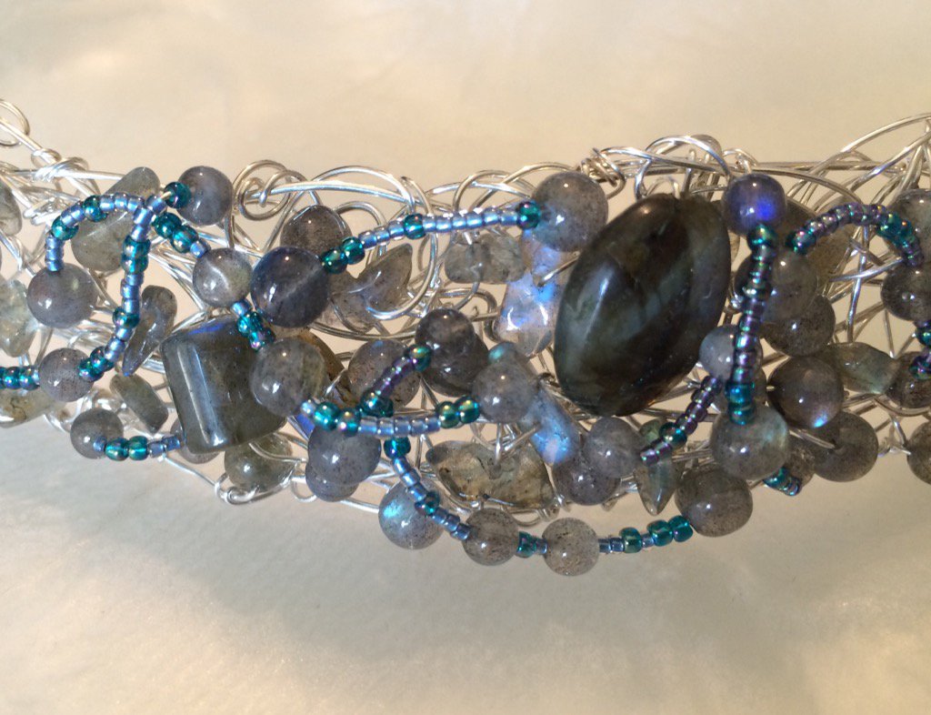LionessElise's tweet photo. Close-up of one of the necklace-crowns the #ConOrBust winning bidder will be choosing from. https://t.co/d2DXSlZvpr