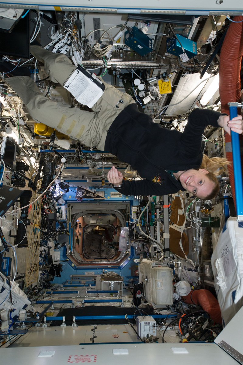 NASAScience_'s tweet photo. Dr. Kate Rubins is wrapping up her first week at @Space_Station &amp; has already started conducting @ISS_Research! https://t.co/qI7TWzew1I