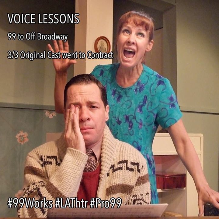 Small LA theater creates national contract jobs.  RT <a href="/melengland/">Mel England</a> VOICE LESSONS. 99 to Off-Broadway. #99works #Pro99