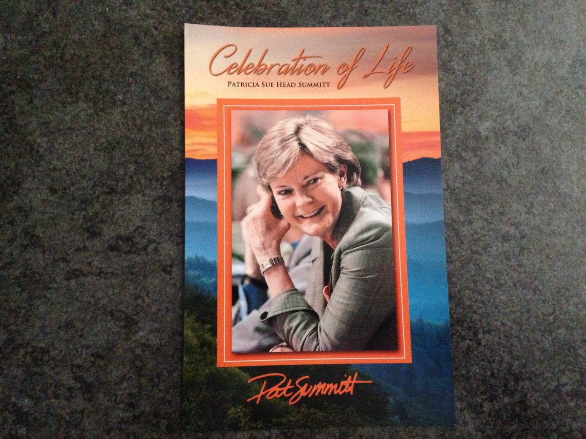 LadyVol_Hoops's tweet photo. Click this link for a look at the Pat Summitt Celebration of Life program: https://t.co/ER0wANZniU https://t.co/HEPB1Wz5zW