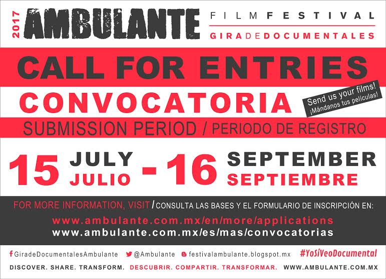 behlae_'s tweet photo. #Ambulante2017 abre su convocatoria ¡Consulten las bases! https://t.co/A2GGTdDMpV