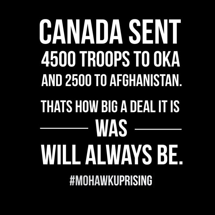 DelSchilling's tweet photo. #MohawkUprising
#Oka
#OkaCrisis
#NeverForget
https://t.co/GQL1gzNCO3