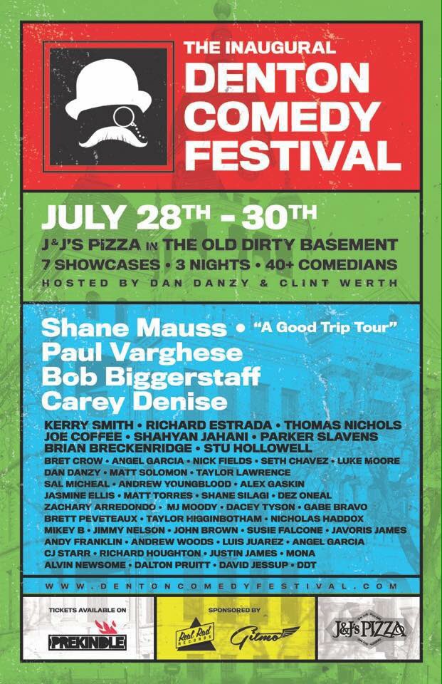 bob_biggerstaff's tweet photo. Happy to be part of the inaugural Denton Comedy Fest @lildcomedyfest I perform Friday 7/29 #dcf16 https://t.co/PPm54dxAYm