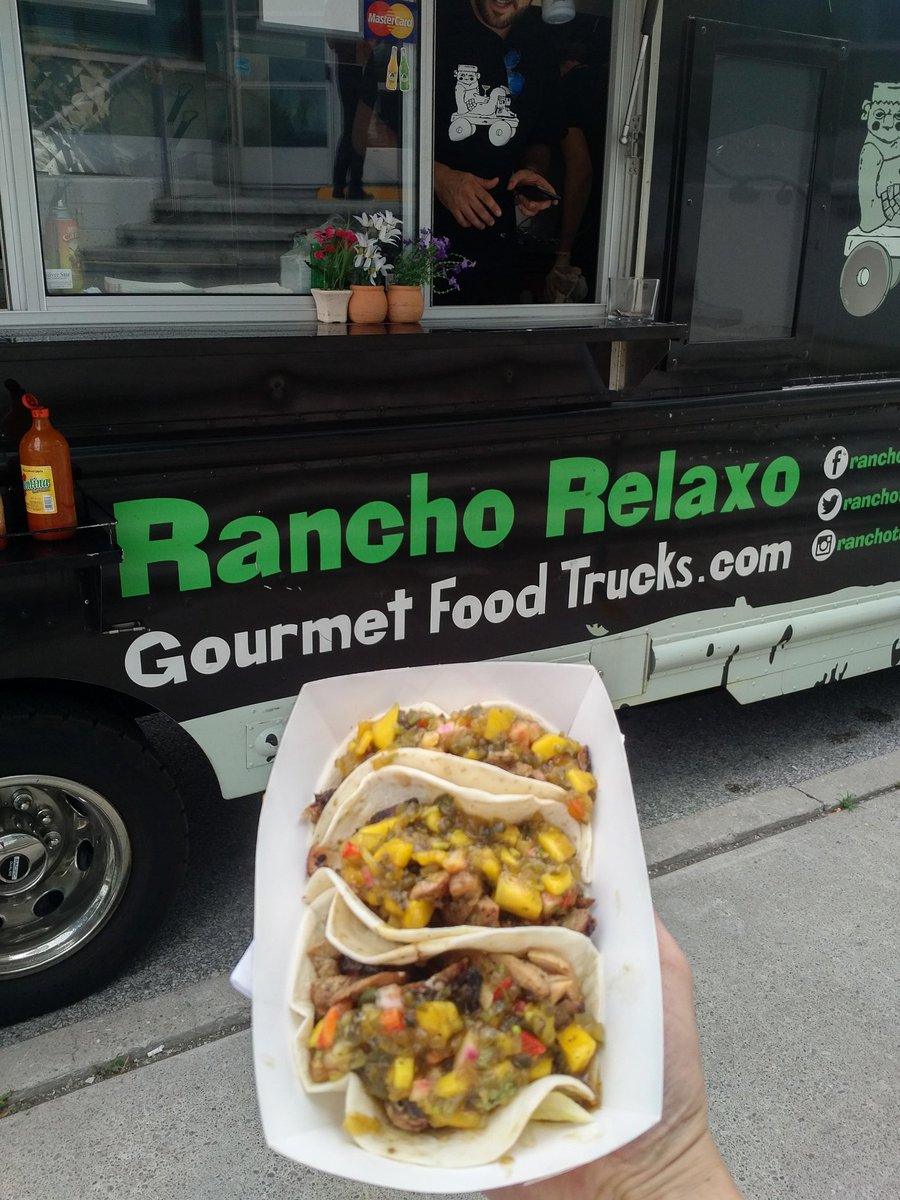 <a href="/foodtrucksTO/">Toronto Food Trucks</a> <a href="/RanchoTrucks/">Rancho Trucks</a> Awesome fish tacos and jerk chicken tacos!  Happy to see you in #Markham #foodtrucksTO