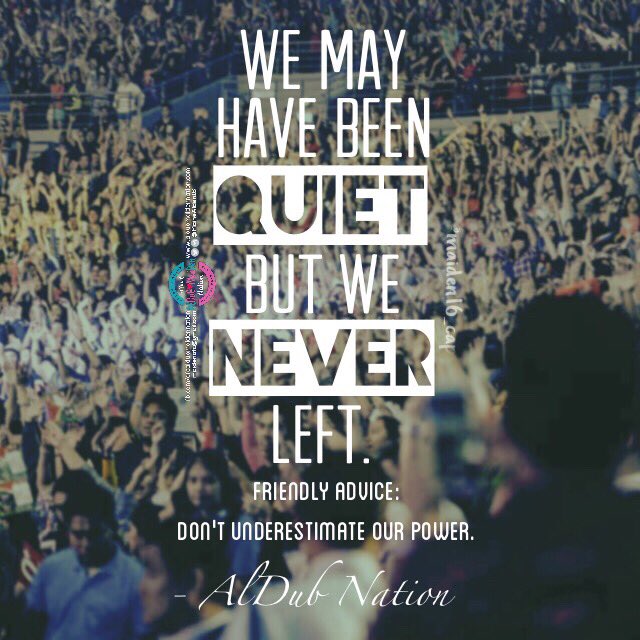 maiden16_cap's tweet photo. Surprise, haters! We're still here. 😌

 #ALDUB1stAnniversary https://t.co/7zZlTdvTMu