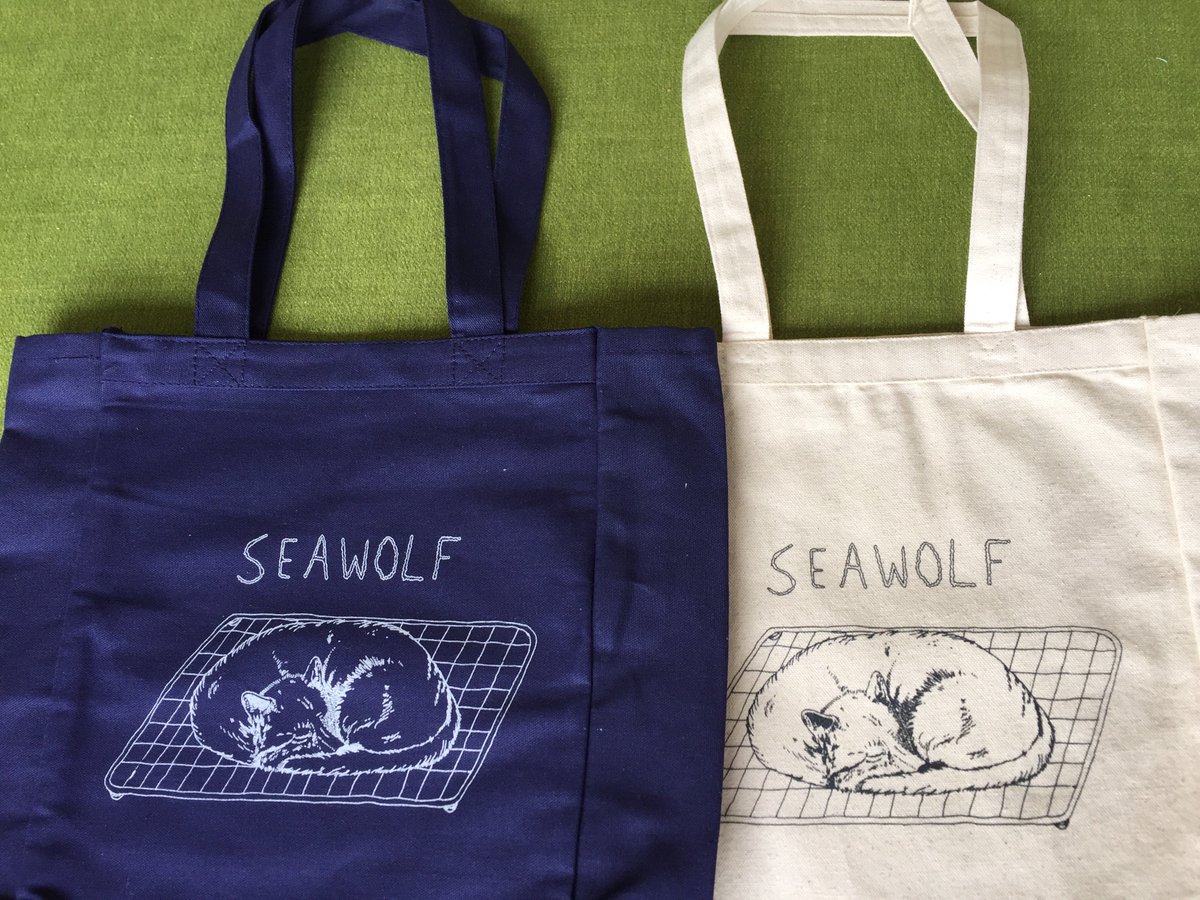 Kickstarter totes are in! These are screenprinted by The Foundry Print Shop up on 85th. kickstarter.com/projects/seawo…