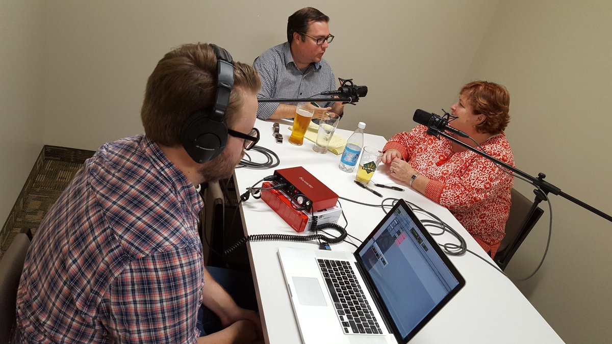 summitbeer's tweet image. .@allaboutbeer editor @John_Holl recording segment for upcoming #TwoBeersIn podast w/ Quality Dir Rebecca Newman