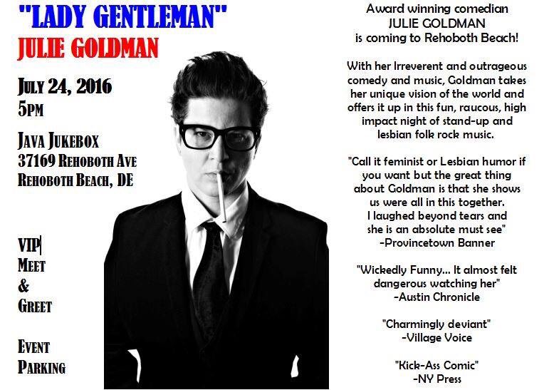 MrJulieGoldman's tweet image. I can't wait for my first time - in REHOBOTH BEACH! July 24th. GEt your tix now!