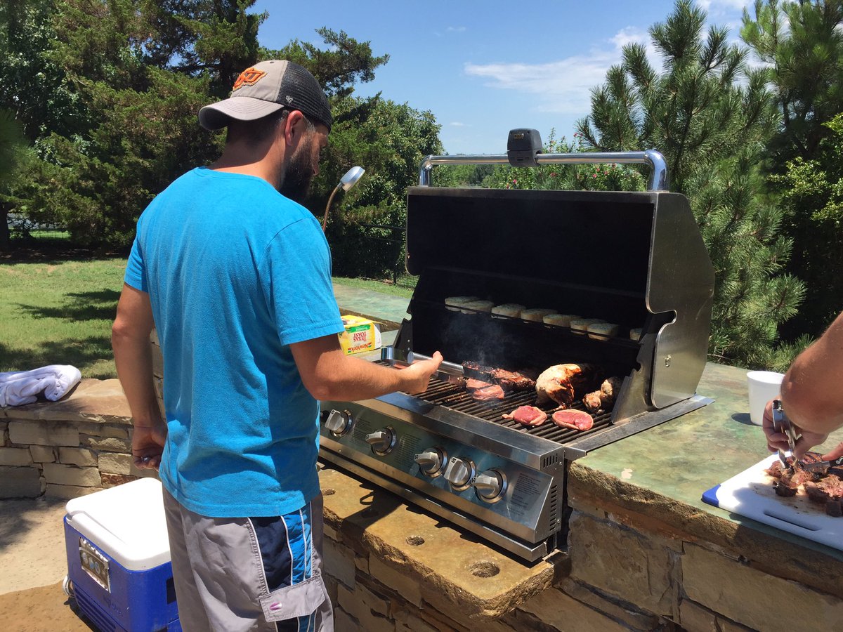 TulsaFBCStudent's tweet photo. Grill master McClure! #manday2016 https://t.co/pGs3XUWU1B