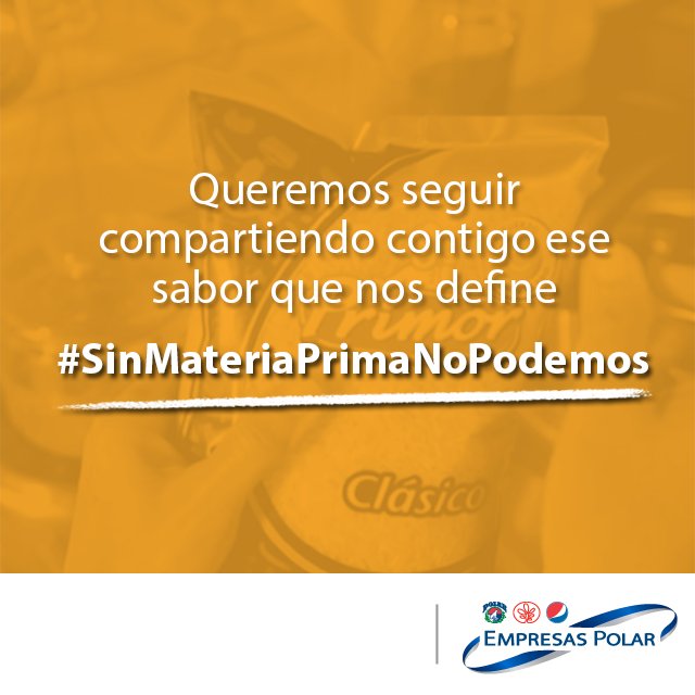 EmpresasPolar's tweet photo. Y acompañarte en todos los gratos momentos que se viven en familia con ese sabor criollo que nos caracteriza https://t.co/R3GunWunfL