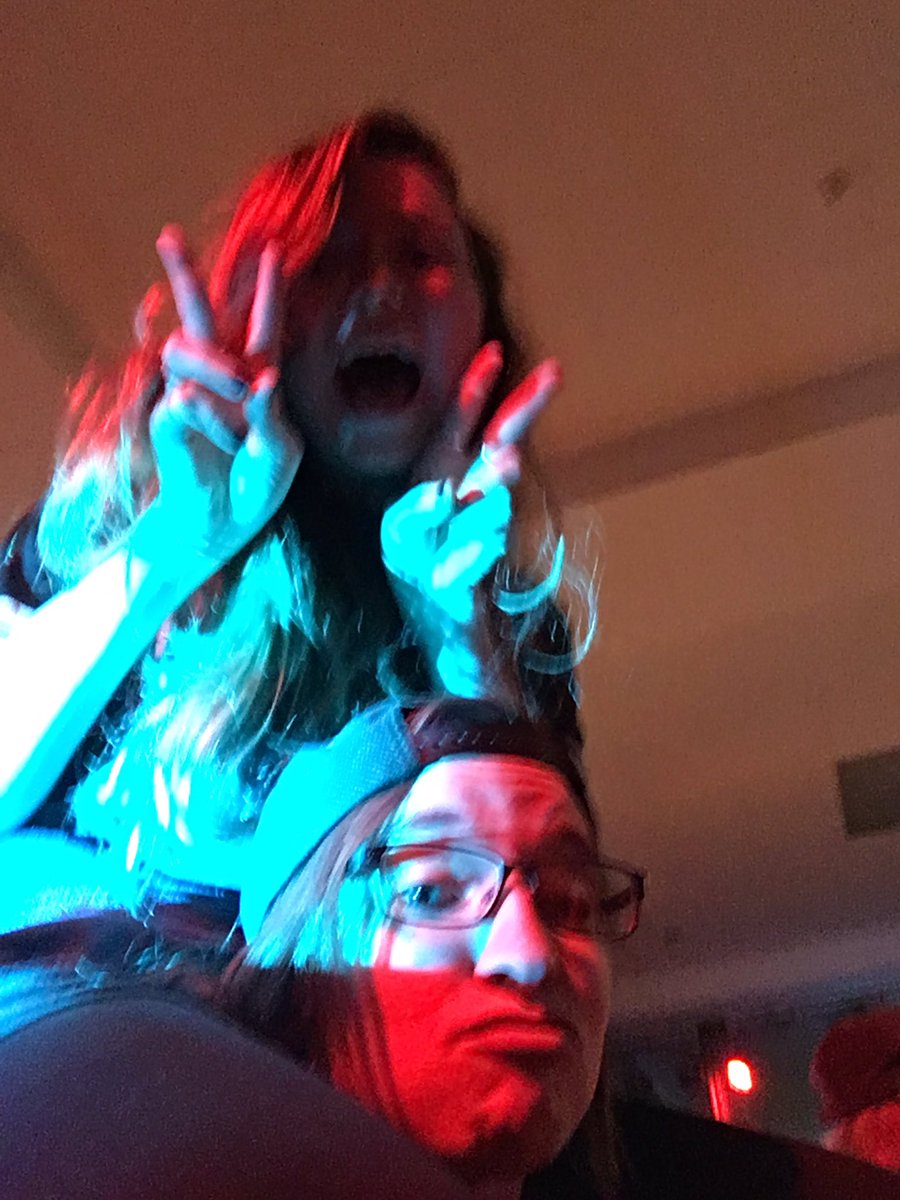 naomicoull's tweet photo. Selfie on shoulders got to be a winner #AliveNight https://t.co/nMkbpCtV3y