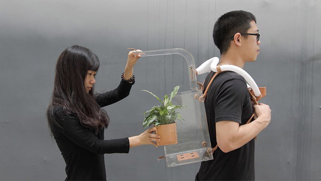 An artist's powerful statement on #airpollution, "Wearable plant": buff.ly/29IFbrr #art