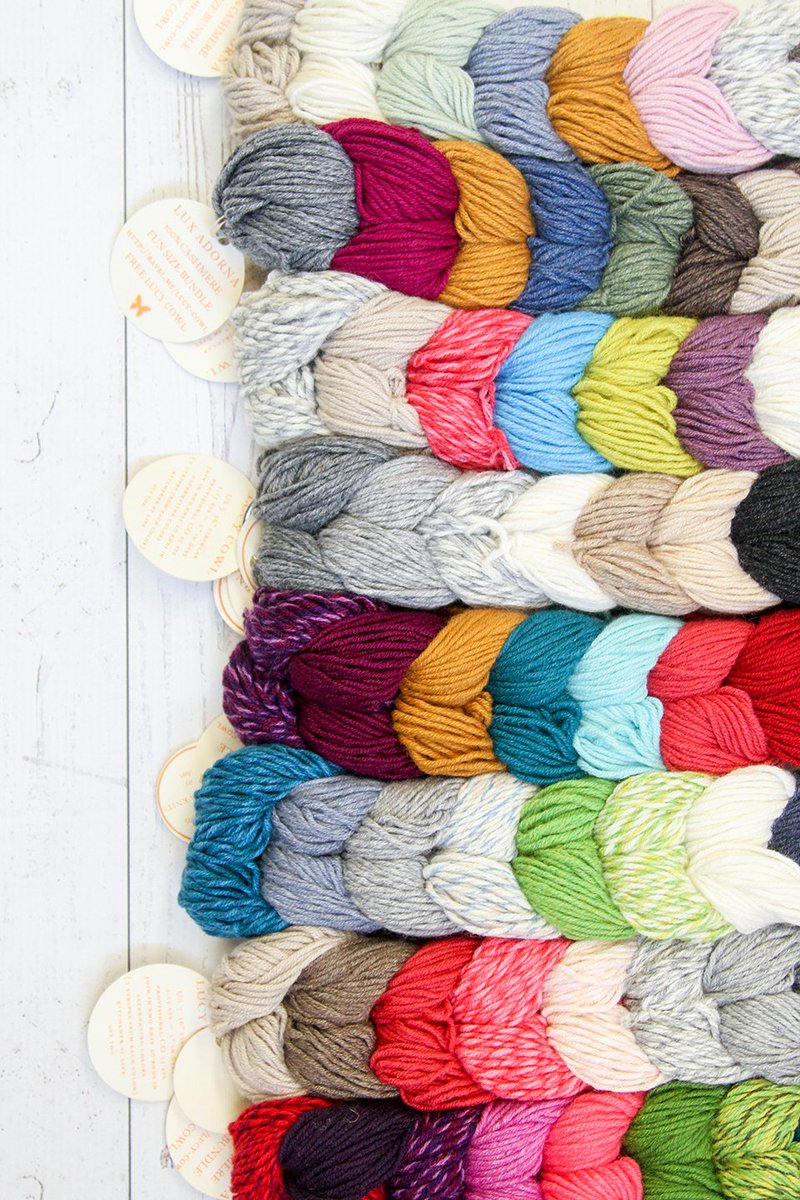 websyarn's tweet image. We're smitten with the packaging of these cashmere bundles from @luxadornaknits ow.ly/xhro302hAjY