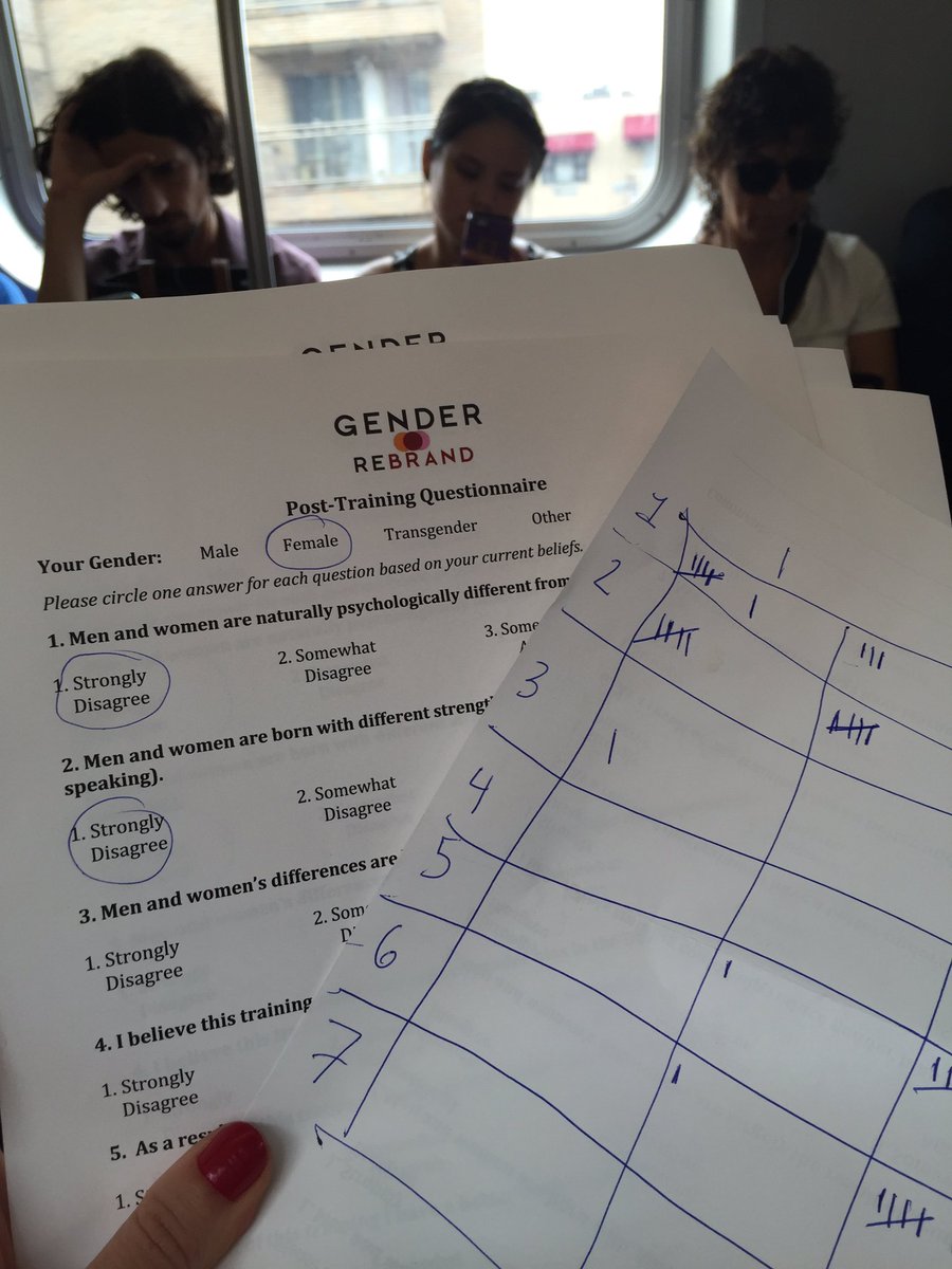 GenderRebrand's tweet photo. Yo @oVoteOwl I need you!  Tallying surveys on the train.  There has to be a better way..... https://t.co/8tJX2mt798
