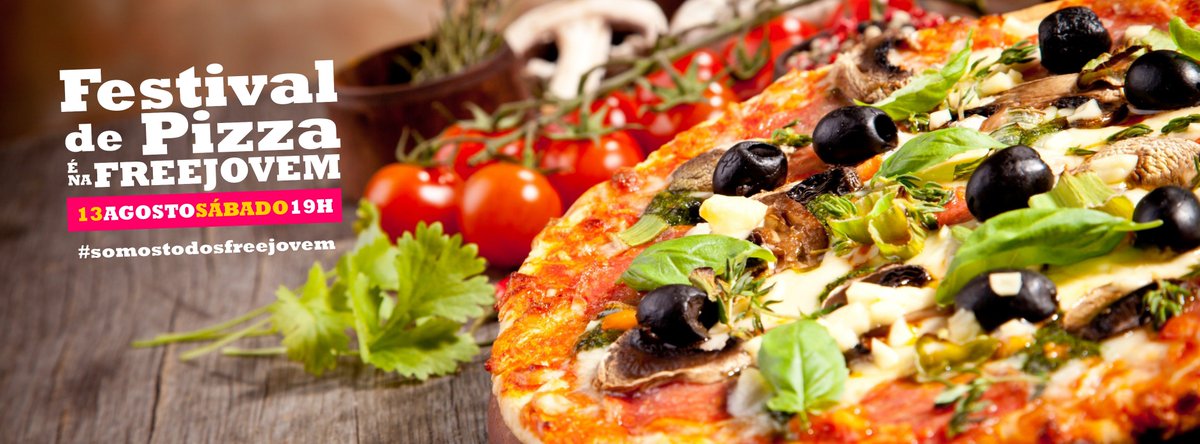 UseFreejovem's tweet photo. Festival de pizza é na @Freejovem  #somostodosfreejovem 13 de agosto, sábado às 19h... Esperamos você! +Inf https://t.co/OA3BtDdT9f