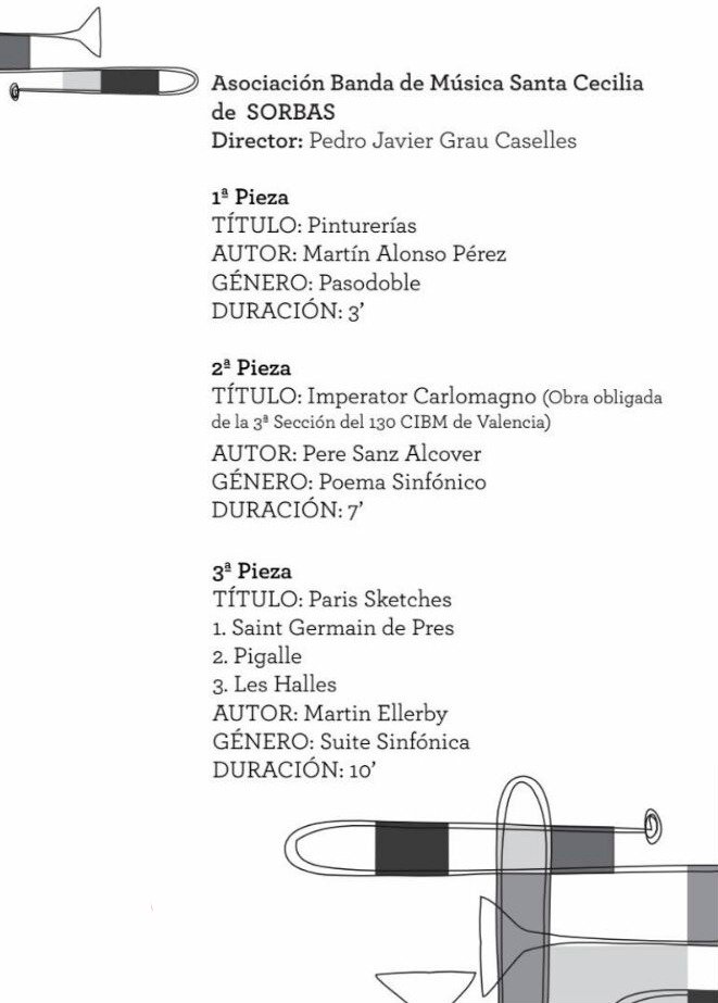 BandaSorbas's tweet photo. Este es el programa que interpretaremos mañana en el XIX Festival Provincial de Bandas, Huércal-Overa 2016. https://t.co/xTsSlUQkU1