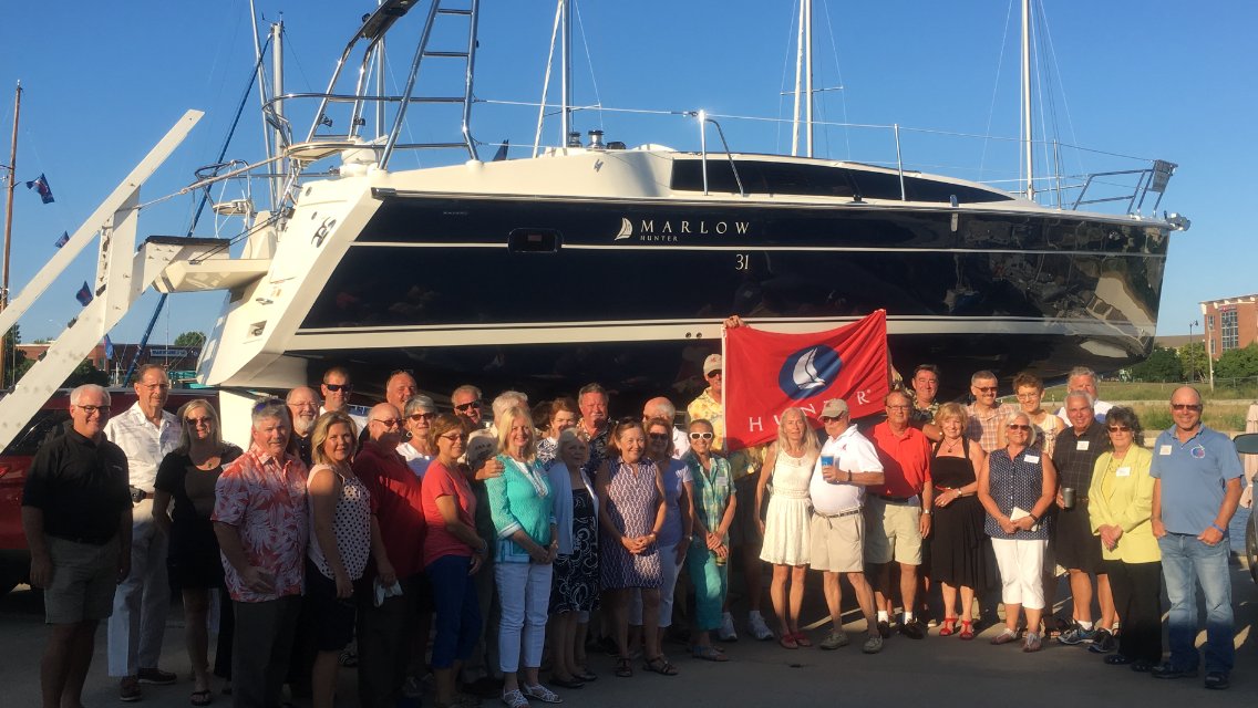 MarlowHunter's tweet photo. Lake Michigan Hunter Sailing Association 2016 Rendezvous @RacineRiverside Racine,WI #buildingsimplythebest #sailing https://t.co/chboVZbPmW