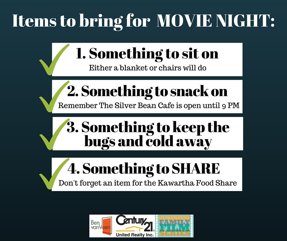 Make sure to bring chairs tonight! Ground will be wet! And don't forgot to bring a donation for the <a href="/Kaw_FoodShare/">Kawartha Food Share</a>!