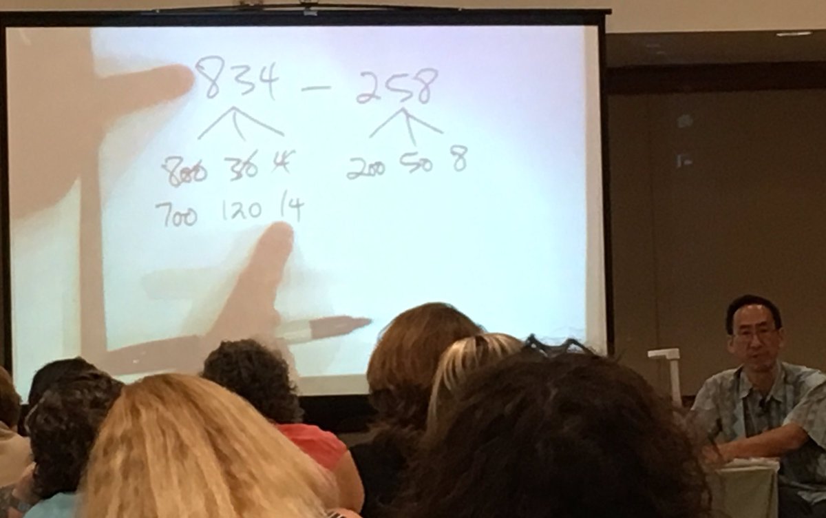 jenn_baxter's tweet image. @gregtangmath using the right number bond in subtraction #mathplus2016