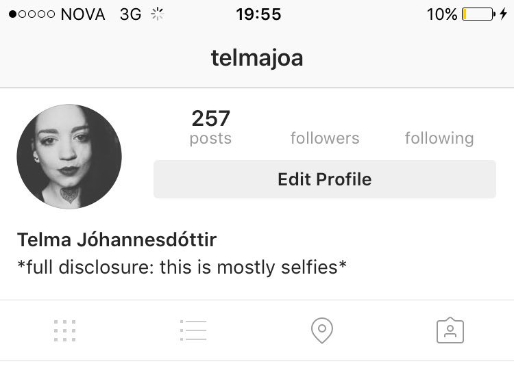 Updateaði decription á instagram, mjög humble og hreinskilin bara 🚺